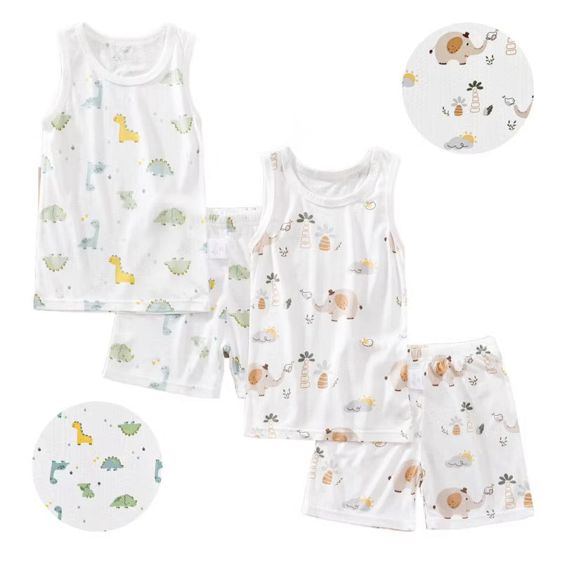 Bamboo Sando & Shorts Set