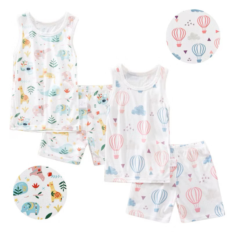 Bamboo Sando & Shorts Set